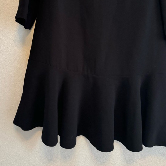 EUC Kate Spade Caution to the Wind boat neck flounce skirt dress in black. - Picture 5 of 5